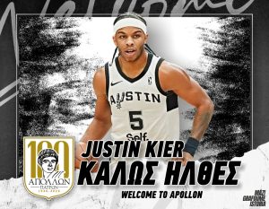 Ο Justin Kier στον Α.Σ. Απόλλων Πατρών!